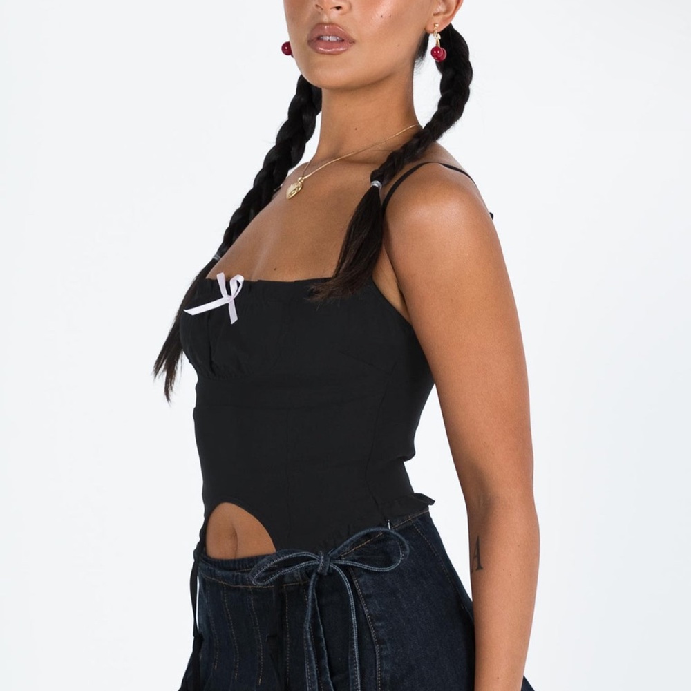Motel Rocks Bow Corset Top - Picture 8 of 11